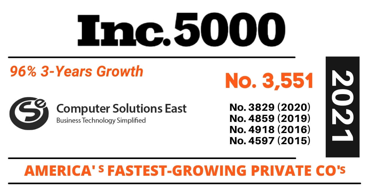 With three-year revenue growth of 96%, Computer Solutions East makes it to the Inc. 5000 list.