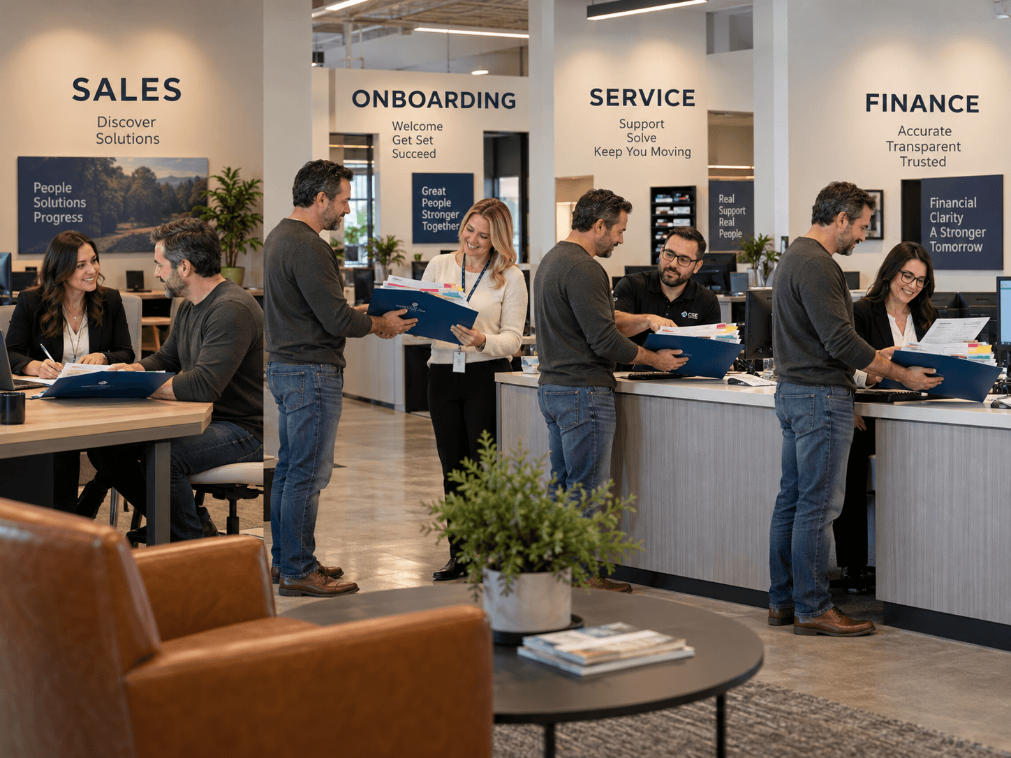 A business running while IT is handled in the background